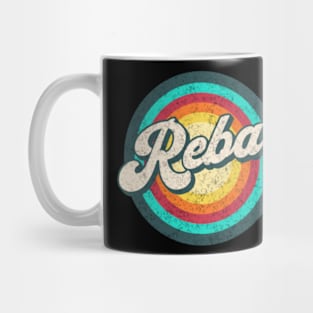 raba art/ name in rainbow circle Mug